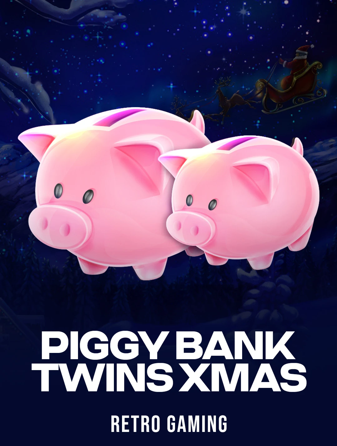 Juega a la tragamonedas Piggy Bank Twins Xmas de Retro Gaming
